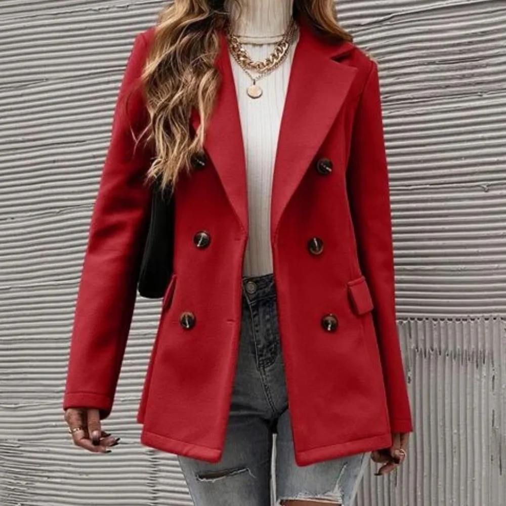 Classic Double Breasted Jacket Blazer - Picture 16 of 16